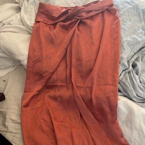 SATIN NANUSHKA MIDI SKIRT
